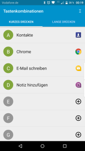 BlackBerry PRIV Tastatur Shortcuts definieren