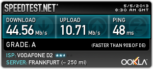Q10: beispielhafte LTE Geschwindigkeit
