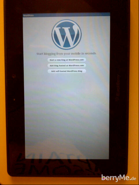 Android Apps auf das BlackBerry PlayBook laden – Beispiel: WordPress App