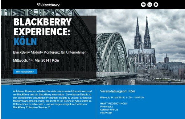 BlackBerry Experience Event kommt nach Köln