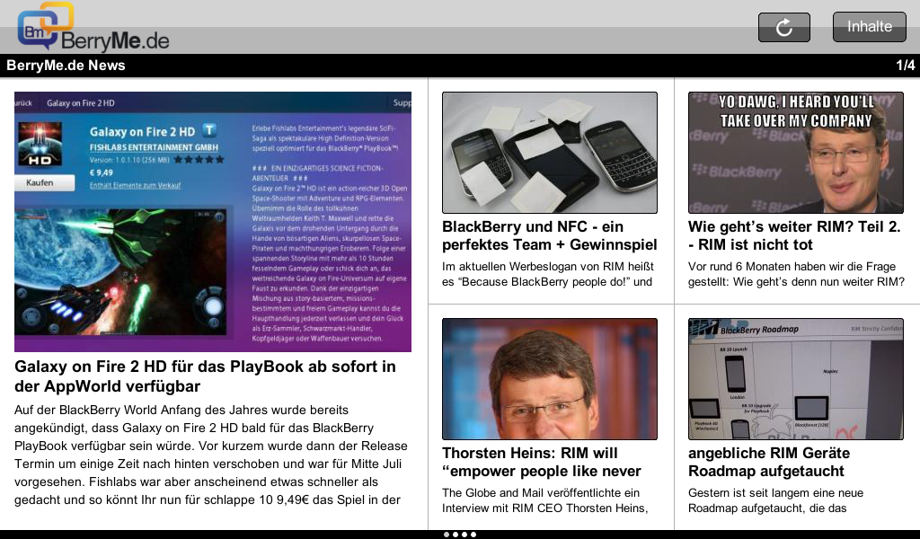 BerryMe PlayBook App