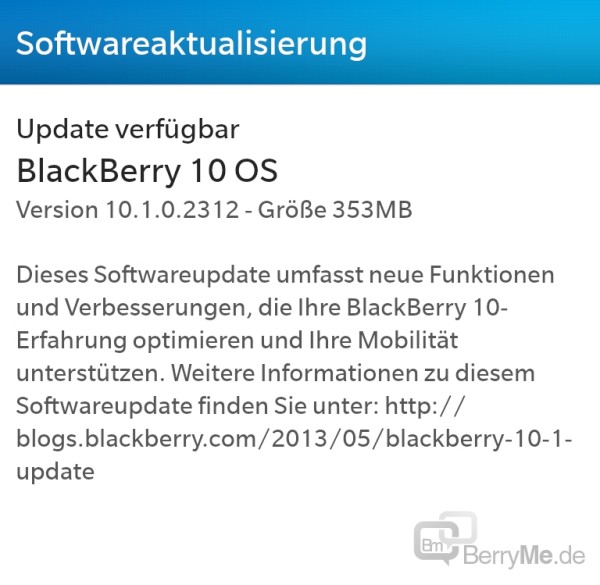 Vodafone gibt OS 10.1 für das BlackBerry Z10 offiziell frei