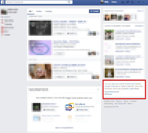 Facebook Events