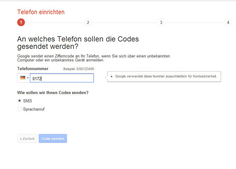 Google SMS Code