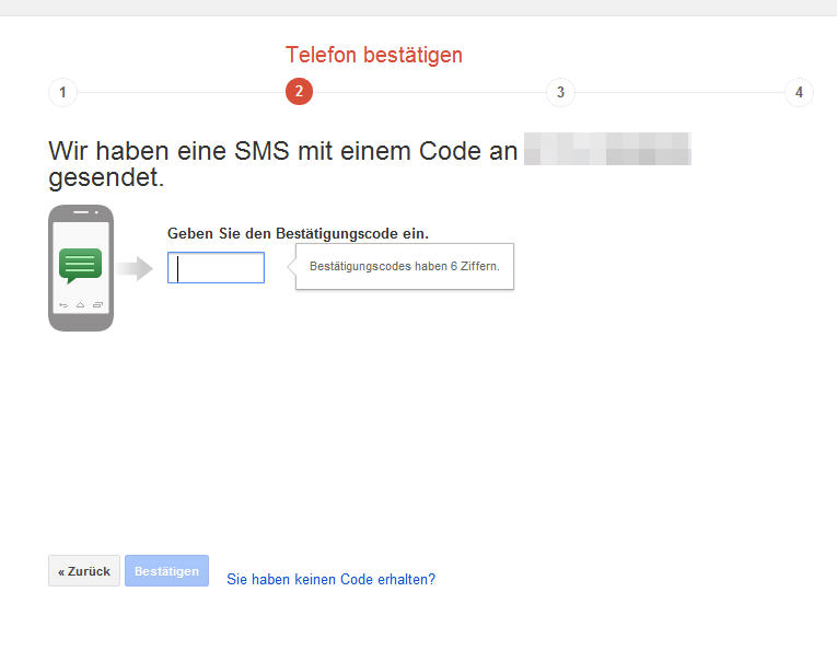 Google Code bestätigen
