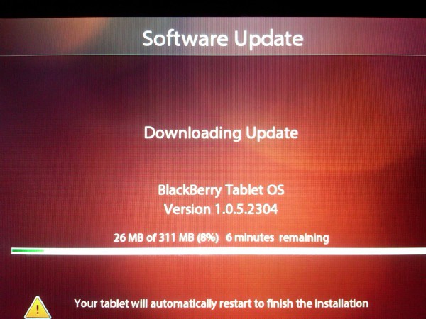 PlayBook OS Update v1.0.5.2304 Sprachen, FaceBook WiFi und mehr