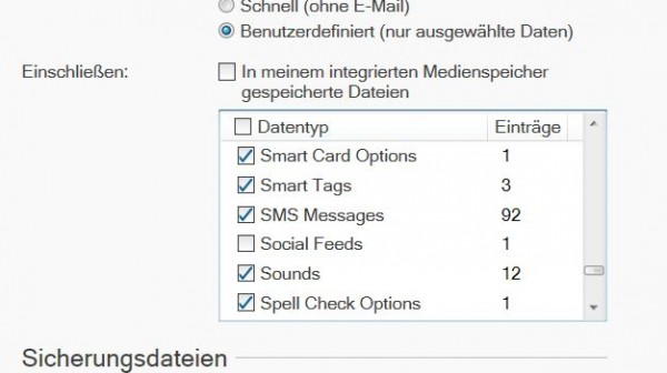 BlackBerry Backup/Firmware-Installation schlägt fehl, stoppt bei „Smart Card Optionen“