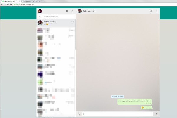WhatsAppWeb mit BlackBerry 10