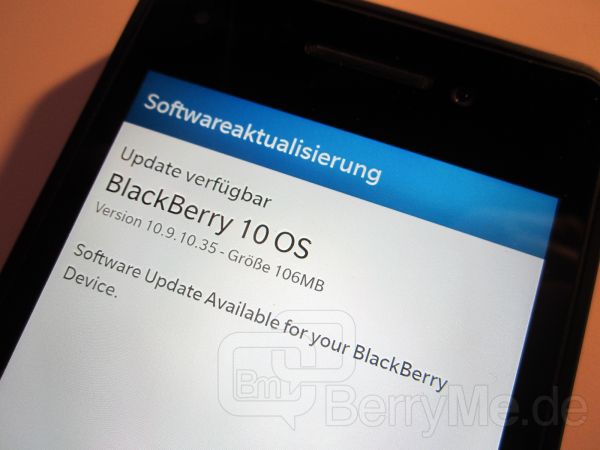 DevAlpha erhält BlackBerry10 Update auf 10.9.10.35