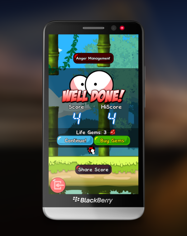 Flappy Herbie Saga: Trolls of the Forest – BlackBerry 10 Flappy Bird Klon